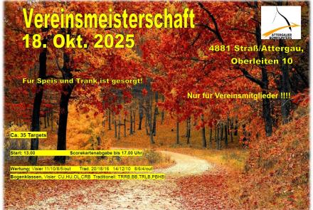 Ausschreibung Vereinsmeisterschaft 2025